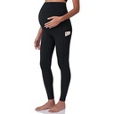 Women's Maternity Belt Pocket Yoga Pants Cropped Trousers