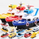 Ruijue Storage Ship Fire Police Engineering Alloy Toy Parking Lot Children's Toy