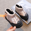 Winter New Fashion All-matching Shell Toe Boy's Ankle Plus Velvet Thickened Girls' Snow Boots