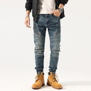 Stretch Tight Men's Fashion Street Slim Fit Jeans Casual
