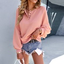 Women's Fashion Loose Casual Solid Color Hoodie Long-sleeved Top