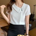 Women's V-neck Chiffon Top Slimming Western-style Shirt