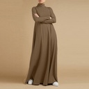 Women's Collage Long Sleeve Turtleneck Dress
