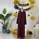 Double Sleeve Cardigan Robe With Pockets Fashion Muslim Women's Cardigan