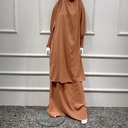 Women's Large Swing Solid Robe Dress Set