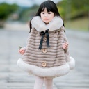 Girls Fashion Plush Warm Thickening Cloak