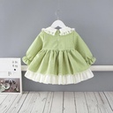 Girls Dress Casual Pastoral Style Children Long Sleeve Princess 