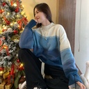 Women's Fashion Mock-neck Stripes Sweater