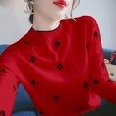 Slim Fit Plus Size Bottoming Shirt Korean Style Long Sleeve Knitted