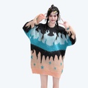 Men's And Women's Same Round Neck Jacquard Knitted Sweater