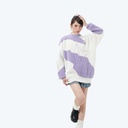 Vintage Color-block Crew Neck Knitted Sweater
