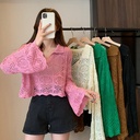 Women's Summer Loose Smock Top Hollow Sweater