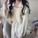 Loose Small Lapel Mink Warm Cardigan Sweater Jacket