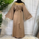 Fashion Women's Patchwork Pearl Middle East Robe Dress