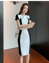 Slim Dress Simple And Generous Temperament Waist Was Thinner