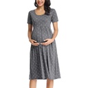 Fashion Printed Polka Dot Maternity Dress Pajamas